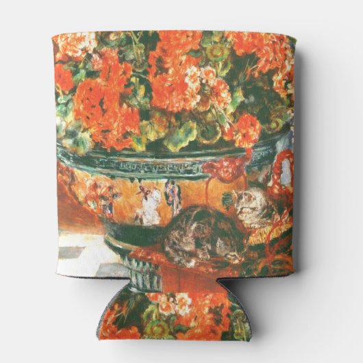 Pierre-Auguste Renoir Geraniums en katten Blikjeskoeler (Achterkant)