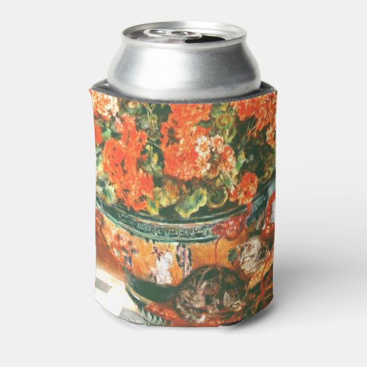 Pierre-Auguste Renoir Geraniums en katten Blikjeskoeler (Blikje Achterkant)