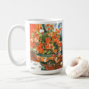 Pierre-Auguste Renoir Geraniums en katten Koffiemok