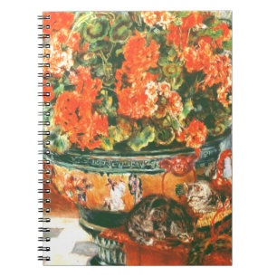 Pierre-Auguste Renoir Geraniums en katten Notitieboek