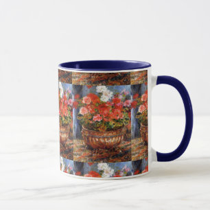 Pierre-Auguste Renoir Geraniums in het koperbekken Mok