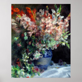 Pierre-Auguste Renoir  Gladioli in een Vase Poster