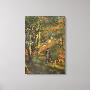  Pierre Auguste Renoir Hunting in de Fores Canvas Afdruk