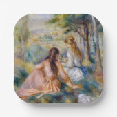 Pierre-Auguste Renoir - In de wei Papieren Bordje (Voorkant)