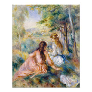 Pierre-Auguste Renoir - In het weiland Foto Afdruk