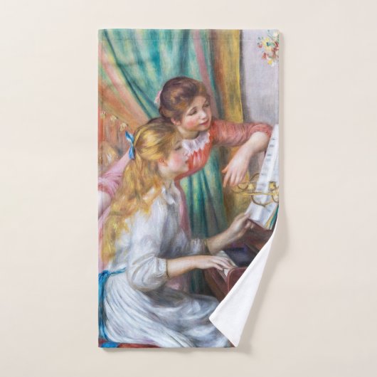Pierre Auguste Renoir - Jeunes filles au piano (Serviette à main)