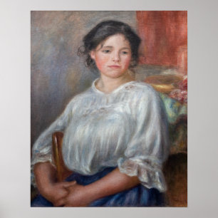 Pierre-Auguste Renoir - Jong meisje zittend Poster