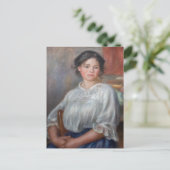 Pierre-Auguste Renoir - Jong vrouw gezeten Briefkaart (Staand voorkant)