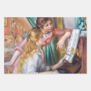 Pierre Auguste Renoir - Jonge meisjes aan de Piano Inpakpapier Vel