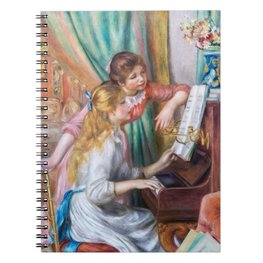 Pierre Auguste Renoir - Jonge meisjes aan de piano Notitieboek (Voorkant)
