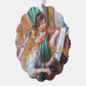 Pierre Auguste Renoir - Jonge meisjes aan de Piano Ornament Kaart (Links)