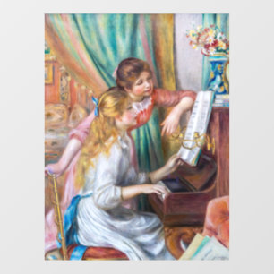 Pierre Auguste Renoir - Jonge meisjes aan de Piano Raamsticker