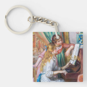 Pierre Auguste Renoir - Jonge meisjes aan de Piano Sleutelhanger