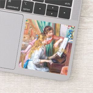 Pierre Auguste Renoir - Jonge meisjes aan de Piano Sticker