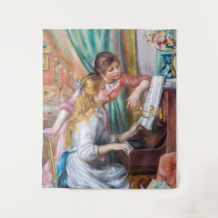 Pierre Auguste Renoir - Jonge meisjes aan de Piano Wandkleed