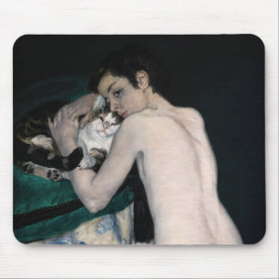 Pierre-Auguste Renoir - Jongen met een kat Muismat