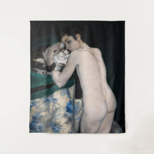 Pierre-Auguste Renoir - Jongen met een Kat Wandkleed