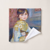 Pierre-Auguste Renoir - Kind met Kat Bad Handdoek (Wasdoekje)