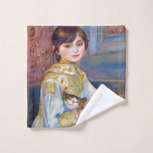 Pierre-Auguste Renoir - Kind met Kat Bad Handdoek (Wasdoekje)