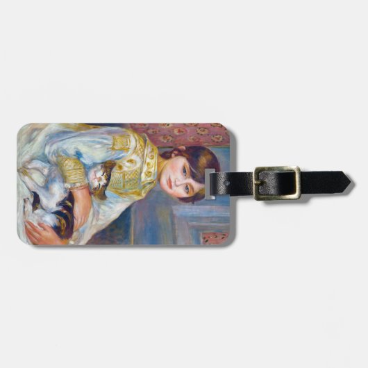 Pierre-Auguste Renoir - Kind met Kat Bagagelabel (Voorkant horizontaal)