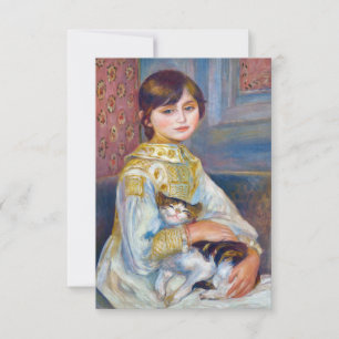 Pierre-Auguste Renoir - Kind met kat Bedankkaart