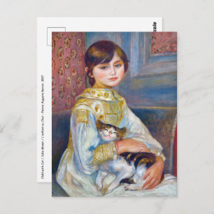 Pierre-Auguste Renoir - Kind met Kat Briefkaart
