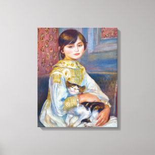 Pierre-Auguste Renoir - Kind met Kat Canvas Afdruk