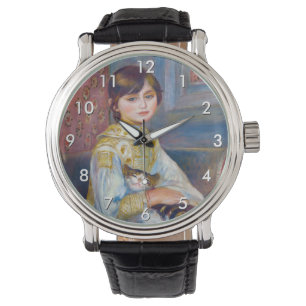 Pierre-Auguste Renoir - Kind met Kat Horloge