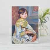 Pierre-Auguste Renoir - Kind met Kat Kaart (Staand voorkant)