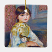 Pierre-Auguste Renoir - Kind met Kat Keramisch Ornament (Achterkant)