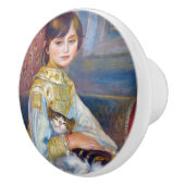 Pierre-Auguste Renoir - Kind met Kat Keramische Knop (Rechts)