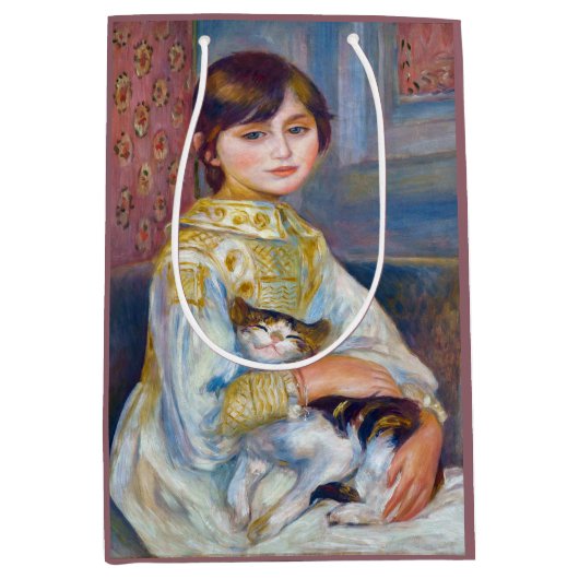 Pierre-Auguste Renoir - Kind met Kat Medium Cadeauzakje (Voorkant)