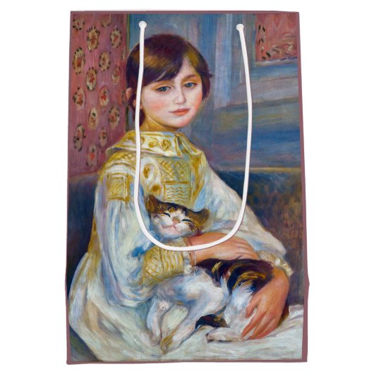 Pierre-Auguste Renoir - Kind met Kat Medium Cadeauzakje (Achterkant)