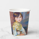 Pierre-Auguste Renoir - Kind met Kat Papieren Bekers (Achterkant)
