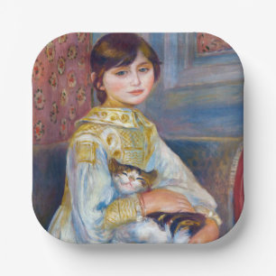 Pierre-Auguste Renoir - Kind met Kat Papieren Bordje