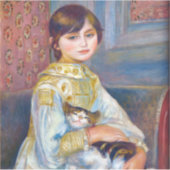 Pierre-Auguste Renoir - Kind met Kat Sticker (Voorkant)