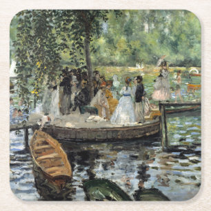 Pierre-Auguste Renoir - La Grenouillere Vierkante Kartonnen Onderzetter