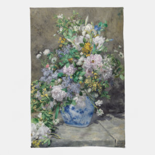 Pierre-Auguste Renoir - Lentebloemboeket Theedoek
