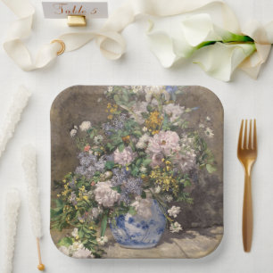Pierre-Auguste Renoir Lenteboeket     Papieren Bordje