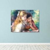 Pierre-Auguste Renoir - Lezing Canvas Afdruk (Insitu (Houten vloer))