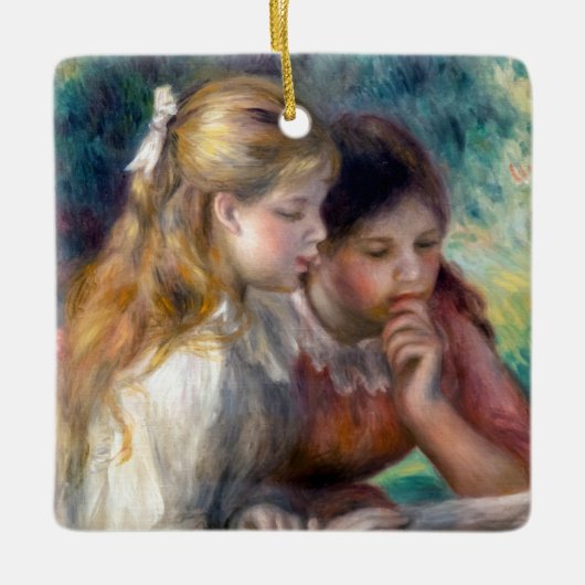Pierre-Auguste Renoir - Lezing Keramisch Ornament (Voorkant)