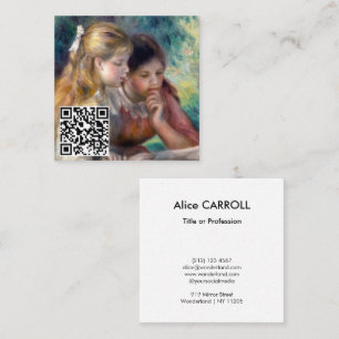 Pierre-Auguste Renoir - Lezing - QR-code Vierkante Visitekaartje