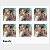 Pierre-Auguste Renoir - Lezing Vierkante Sticker (Vel)