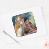 Pierre-Auguste Renoir - Lezing Vierkante Sticker (Envelop)