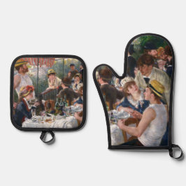 Pierre-Auguste Renoir - Luncheon of Boating Party Ovenwant & Pannenlap Set