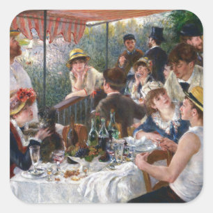 Pierre-Auguste Renoir - Luncheon van de roeipartij Vierkante Sticker