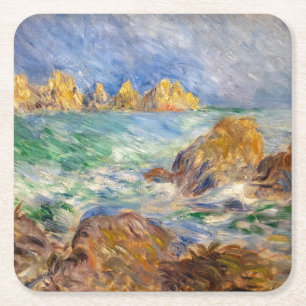 Pierre-Auguste Renoir - Marine, Guernesey Vierkante Kartonnen Onderzetter