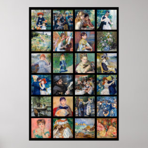 Pierre-Auguste Renoir - Masterpieces Grid Collage Poster