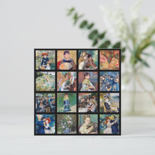 Pierre-Auguste Renoir - Masterstuks Grid Collage Bedankkaart (Staand voorkant)