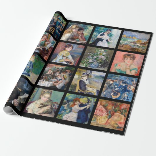 Pierre-Auguste Renoir - Masterstuks Grid Collage Cadeaupapier (Uitgerold)